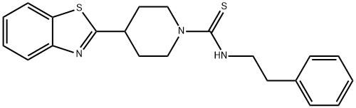1-Piperidinecarbothioamide,4-(2-benzothiazolyl)-N-(2-phenylethyl)-(9CI) 구조식 이미지