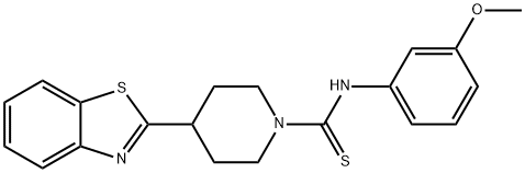 1-Piperidinecarbothioamide,4-(2-benzothiazolyl)-N-(3-methoxyphenyl)-(9CI) 구조식 이미지
