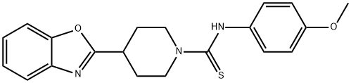1-Piperidinecarbothioamide,4-(2-benzoxazolyl)-N-(4-methoxyphenyl)-(9CI) 구조식 이미지