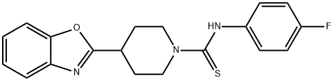 1-Piperidinecarbothioamide,4-(2-benzoxazolyl)-N-(4-fluorophenyl)-(9CI) 구조식 이미지