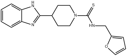 1-Piperidinecarbothioamide,4-(1H-benzimidazol-2-yl)-N-(2-furanylmethyl)-(9CI) 구조식 이미지