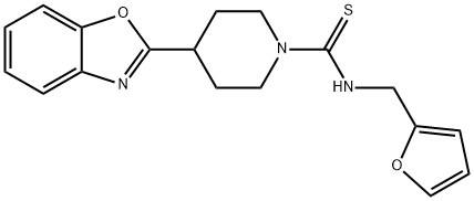 1-Piperidinecarbothioamide,4-(2-benzoxazolyl)-N-(2-furanylmethyl)-(9CI) Structure