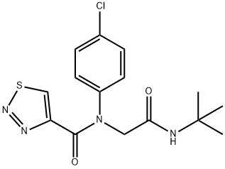 1,2,3-Thiadiazole-4-carboxamide,N-(4-chlorophenyl)-N-[2-[(1,1-dimethylethyl)amino]-2-oxoethyl]-(9CI) 구조식 이미지
