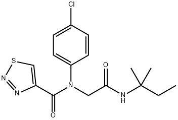 1,2,3-Thiadiazole-4-carboxamide,N-(4-chlorophenyl)-N-[2-[(1,1-dimethylpropyl)amino]-2-oxoethyl]-(9CI) 구조식 이미지