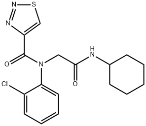 1,2,3-Thiadiazole-4-carboxamide,N-(2-chlorophenyl)-N-[2-(cyclohexylamino)-2-oxoethyl]-(9CI) Structure