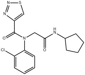 1,2,3-Thiadiazole-4-carboxamide,N-(2-chlorophenyl)-N-[2-(cyclopentylamino)-2-oxoethyl]-(9CI) 구조식 이미지