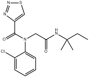 1,2,3-Thiadiazole-4-carboxamide,N-(2-chlorophenyl)-N-[2-[(1,1-dimethylpropyl)amino]-2-oxoethyl]-(9CI) Structure