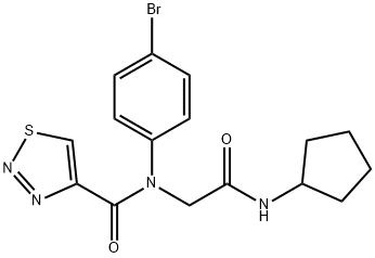 1,2,3-Thiadiazole-4-carboxamide,N-(4-bromophenyl)-N-[2-(cyclopentylamino)-2-oxoethyl]-(9CI) 구조식 이미지