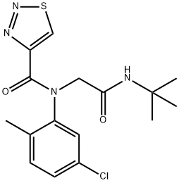 1,2,3-Thiadiazole-4-carboxamide,N-(5-chloro-2-methylphenyl)-N-[2-[(1,1-dimethylethyl)amino]-2-oxoethyl]-(9CI) 구조식 이미지
