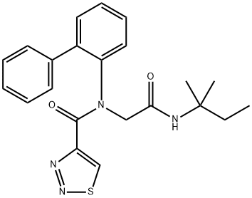 1,2,3-Thiadiazole-4-carboxamide,N-[1,1-biphenyl]-2-yl-N-[2-[(1,1-dimethylpropyl)amino]-2-oxoethyl]-(9CI) 구조식 이미지