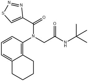 1,2,3-Thiadiazole-4-carboxamide,N-[2-[(1,1-dimethylethyl)amino]-2-oxoethyl]-N-(5,6,7,8-tetrahydro-1-naphthalenyl)-(9CI) 구조식 이미지
