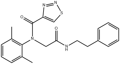 1,2,3-Thiadiazole-4-carboxamide,N-(2,6-dimethylphenyl)-N-[2-oxo-2-[(2-phenylethyl)amino]ethyl]-(9CI) Structure