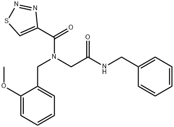 1,2,3-Thiadiazole-4-carboxamide,N-[(2-methoxyphenyl)methyl]-N-[2-oxo-2-[(phenylmethyl)amino]ethyl]-(9CI) Structure
