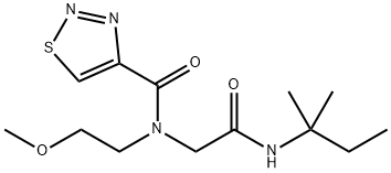 1,2,3-Thiadiazole-4-carboxamide,N-[2-[(1,1-dimethylpropyl)amino]-2-oxoethyl]-N-(2-methoxyethyl)-(9CI) 구조식 이미지
