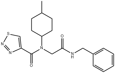 1,2,3-Thiadiazole-4-carboxamide,N-(4-methylcyclohexyl)-N-[2-oxo-2-[(phenylmethyl)amino]ethyl]-(9CI) 구조식 이미지