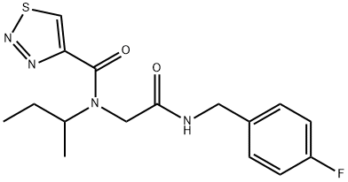 1,2,3-Thiadiazole-4-carboxamide,N-[2-[[(4-fluorophenyl)methyl]amino]-2-oxoethyl]-N-(1-methylpropyl)-(9CI) 구조식 이미지