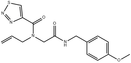 1,2,3-Thiadiazole-4-carboxamide,N-[2-[[(4-methoxyphenyl)methyl]amino]-2-oxoethyl]-N-2-propenyl-(9CI) 구조식 이미지