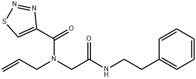 1,2,3-Thiadiazole-4-carboxamide,N-[2-oxo-2-[(2-phenylethyl)amino]ethyl]-N-2-propenyl-(9CI) Structure