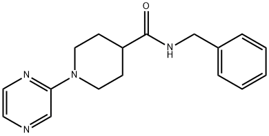 4-Piperidinecarboxamide,N-(phenylmethyl)-1-pyrazinyl-(9CI) 구조식 이미지