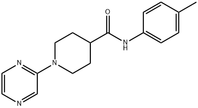 4-피페리딘카르복사미드,N-(4-메틸페닐)-1-피라지닐-(9CI) 구조식 이미지