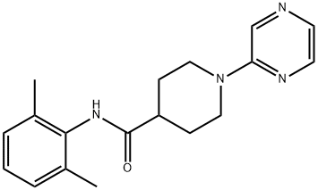 4-피페리딘카르복사미드,N-(2,6-디메틸페닐)-1-피라지닐-(9CI) 구조식 이미지