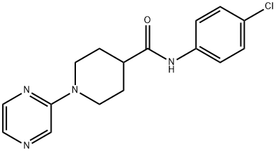 4-피페리딘카르복사미드,N-(4-클로로페닐)-1-피라지닐-(9CI) 구조식 이미지