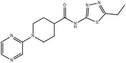 4-Piperidinecarboxamide,N-(5-ethyl-1,3,4-thiadiazol-2-yl)-1-pyrazinyl-(9CI) Structure