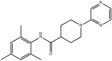 4-Piperidinecarboxamide,1-pyrazinyl-N-(2,4,6-trimethylphenyl)-(9CI) Structure