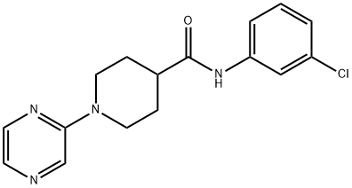 4-피페리딘카르복사미드,N-(3-클로로페닐)-1-피라지닐-(9CI) 구조식 이미지