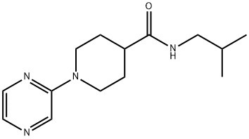 4-Piperidinecarboxamide,N-(2-methylpropyl)-1-pyrazinyl-(9CI) Structure