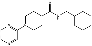 4-Piperidinecarboxamide,N-(cyclohexylmethyl)-1-pyrazinyl-(9CI) 구조식 이미지