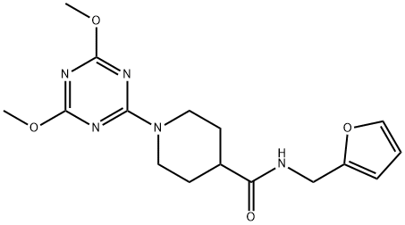 4-Piperidinecarboxamide,1-(4,6-dimethoxy-1,3,5-triazin-2-yl)-N-(2-furanylmethyl)-(9CI) 구조식 이미지