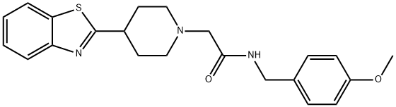 1-Piperidineacetamide,4-(2-benzothiazolyl)-N-[(4-methoxyphenyl)methyl]-(9CI) 구조식 이미지