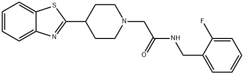 1-Piperidineacetamide,4-(2-benzothiazolyl)-N-[(2-fluorophenyl)methyl]-(9CI) 구조식 이미지