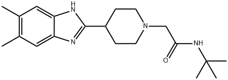 1-Piperidineacetamide,4-(5,6-dimethyl-1H-benzimidazol-2-yl)-N-(1,1-dimethylethyl)-(9CI) 구조식 이미지