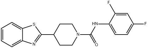 1-Piperidinecarboxamide,4-(2-benzothiazolyl)-N-(2,4-difluorophenyl)-(9CI) Structure