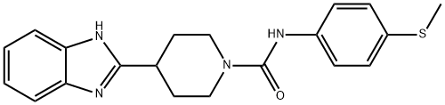 1-Piperidinecarboxamide,4-(1H-benzimidazol-2-yl)-N-[4-(methylthio)phenyl]-(9CI) 구조식 이미지