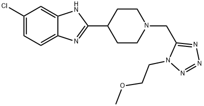 1H-Benzimidazole,5-chloro-2-[1-[[1-(2-methoxyethyl)-1H-tetrazol-5-yl]methyl]-4-piperidinyl]-(9CI) Structure