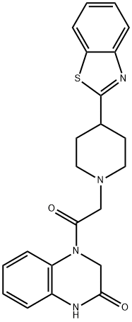 2(1H)-Quinoxalinone,4-[[4-(2-benzothiazolyl)-1-piperidinyl]acetyl]-3,4-dihydro-(9CI) 구조식 이미지