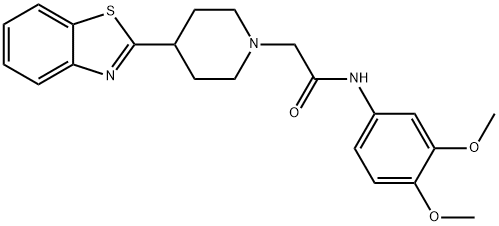 1-Piperidineacetamide,4-(2-benzothiazolyl)-N-(3,4-dimethoxyphenyl)-(9CI) 구조식 이미지