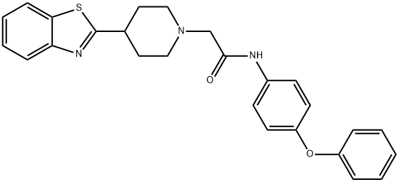 1-Piperidineacetamide,4-(2-benzothiazolyl)-N-(4-phenoxyphenyl)-(9CI) Structure