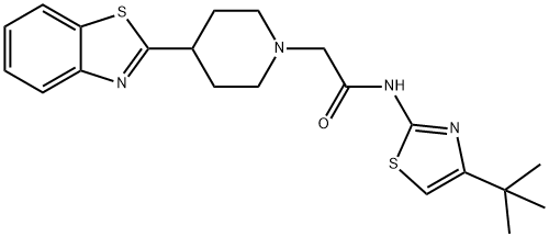 1-Piperidineacetamide,4-(2-benzothiazolyl)-N-[4-(1,1-dimethylethyl)-2-thiazolyl]-(9CI) 구조식 이미지