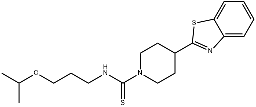 1-Piperidinecarbothioamide,4-(2-benzothiazolyl)-N-[3-(1-methylethoxy)propyl]-(9CI) Structure