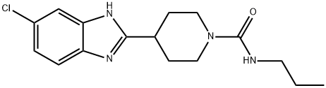 1-Piperidinecarboxamide,4-(5-chloro-1H-benzimidazol-2-yl)-N-propyl-(9CI) 구조식 이미지
