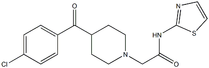 1-Piperidineacetamide,4-(4-chlorobenzoyl)-N-2-thiazolyl-(9CI) 구조식 이미지