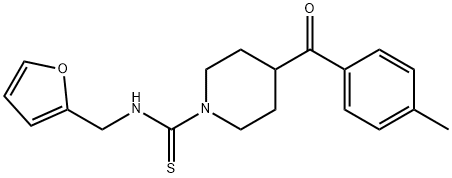 1-Piperidinecarbothioamide,N-(2-furanylmethyl)-4-(4-methylbenzoyl)-(9CI) 구조식 이미지