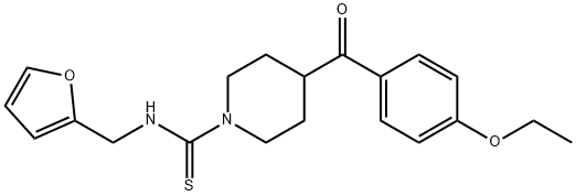1-Piperidinecarbothioamide,4-(4-ethoxybenzoyl)-N-(2-furanylmethyl)-(9CI) Structure
