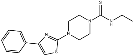 1-Piperazinecarbothioamide,N-ethyl-4-(4-phenyl-2-thiazolyl)-(9CI) 구조식 이미지