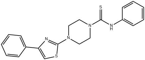 1-Piperazinecarbothioamide,N-phenyl-4-(4-phenyl-2-thiazolyl)-(9CI) 구조식 이미지