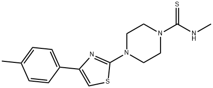 1-Piperazinecarbothioamide,N-methyl-4-[4-(4-methylphenyl)-2-thiazolyl]-(9CI) 구조식 이미지
